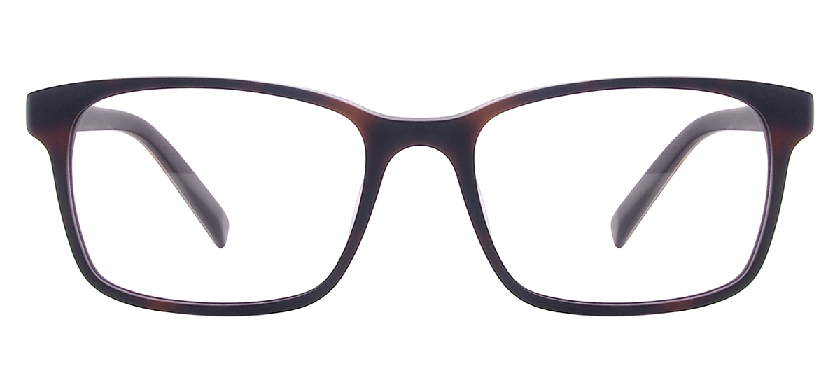 Acetate Rectangle Glasses Frames - Brown