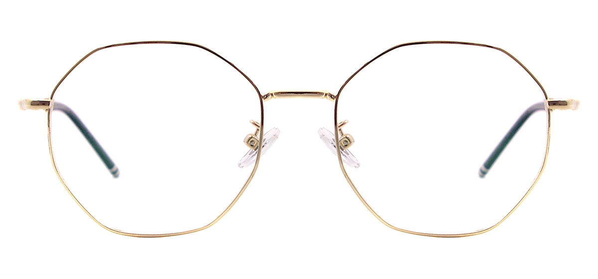 Metal Round Eyeglasses - Gold
