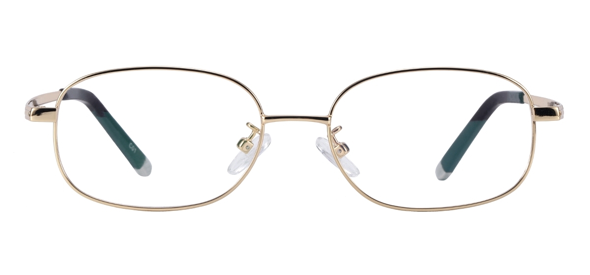 Metal Oval Eyeglasses - Gold