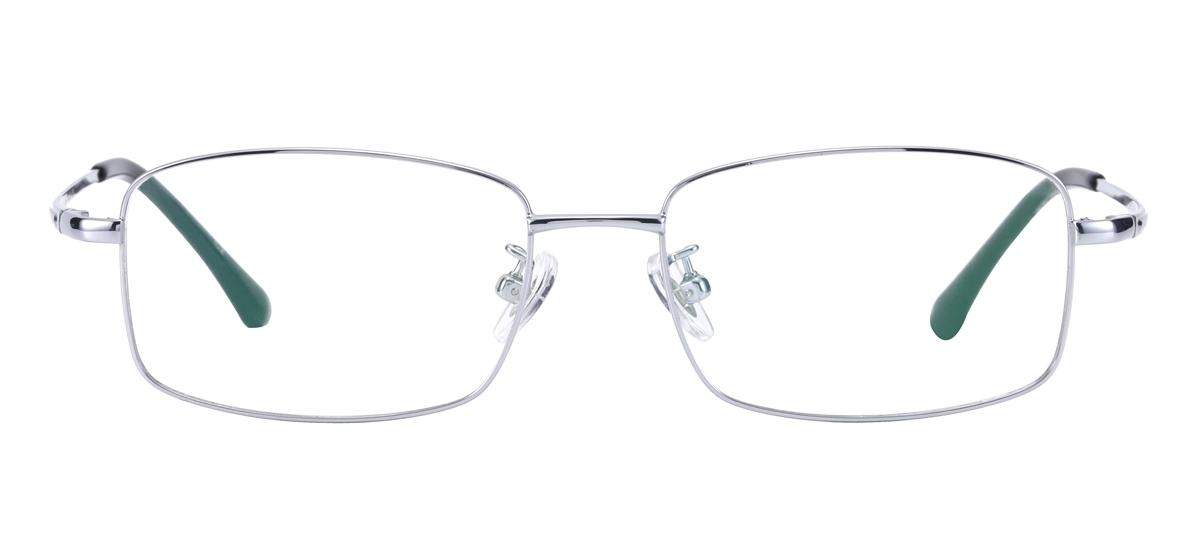 Classic Rectangular Glasses - Silver