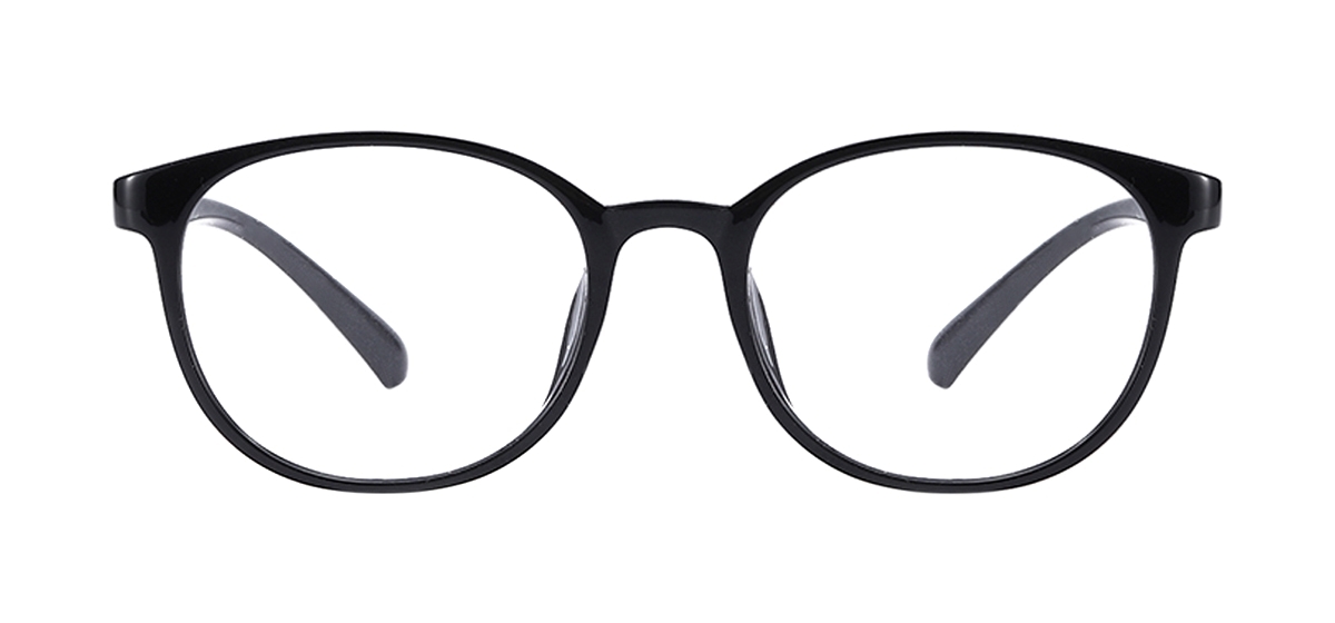 Oval TR90 Eyeglasses Frames - Black