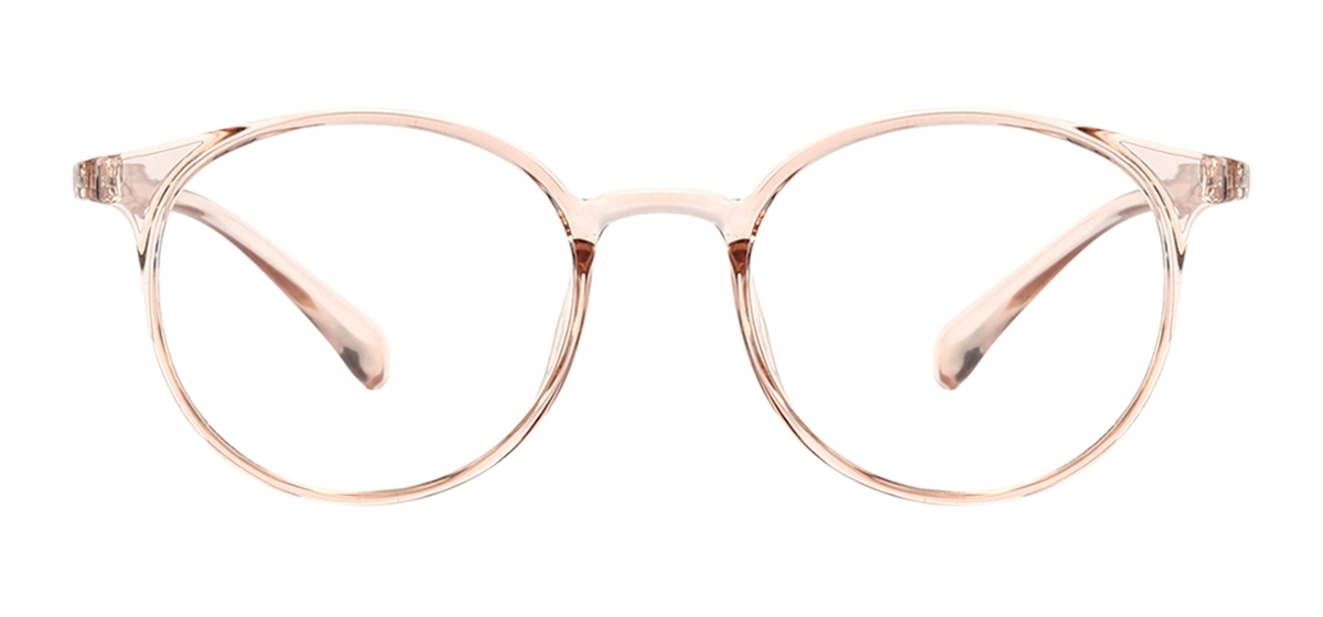 Round TR90 Eyeglasses Frames - Brown