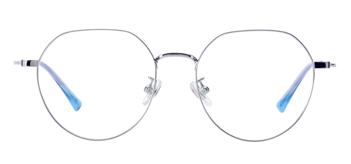 Metal Round Spectacles Frames - Silver