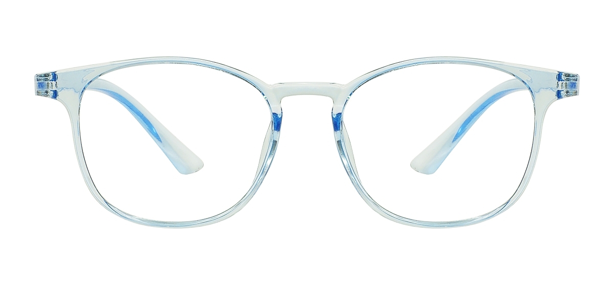 Round Clear Glasses Frame - Blue