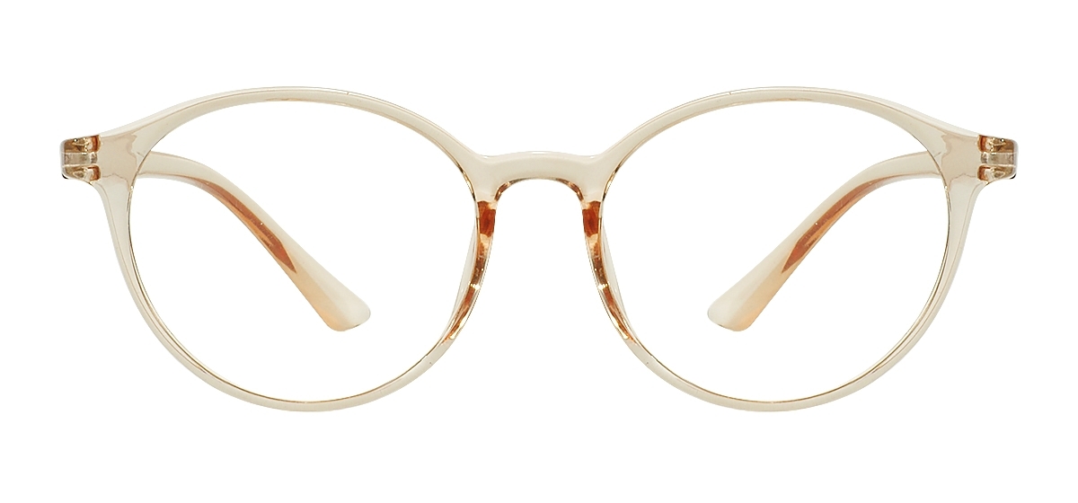 Round TR90 Eyewear Frames - Brown