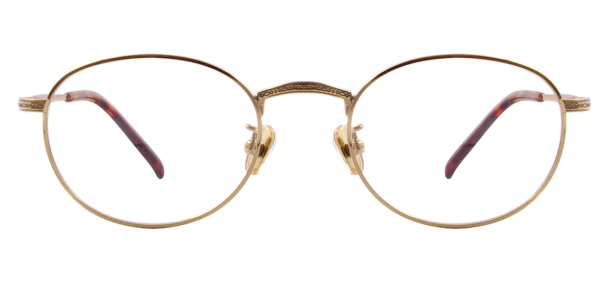 Titanium Round Eyeglasses - Gold