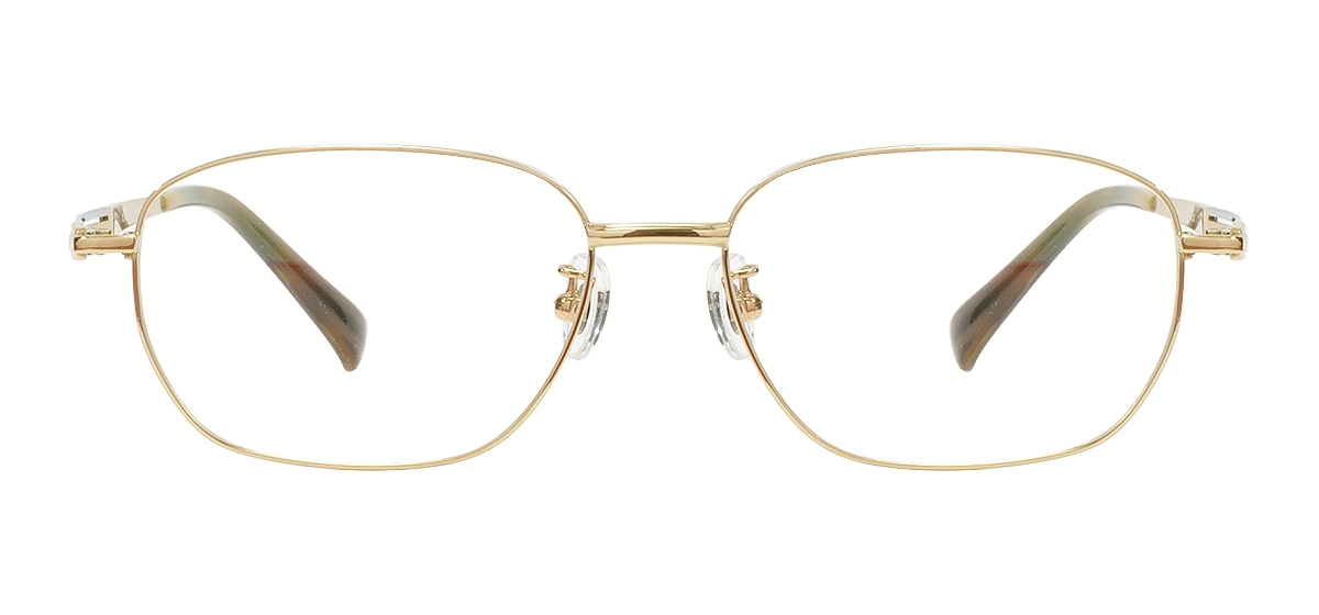 Titanium Oval Eyeglasses - Gold