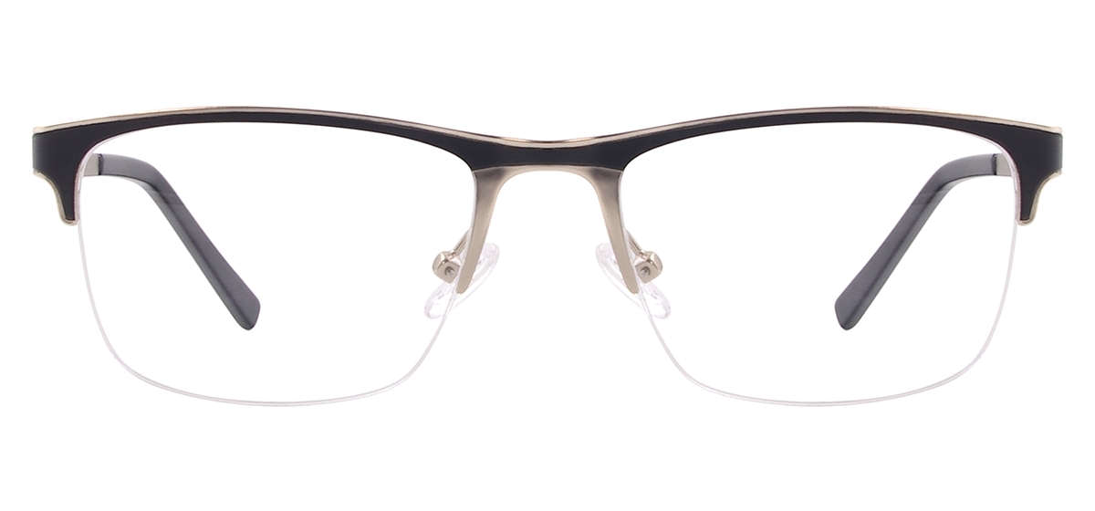 Metal Square Eyeglass Frames - Black