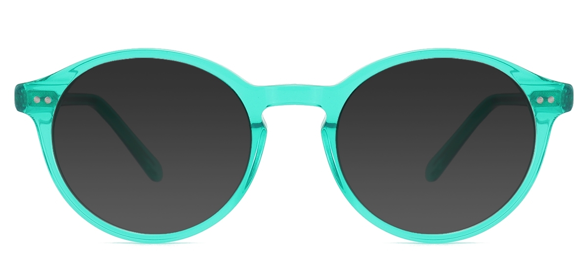 Acetate Vintage Sunglasses - Transparent Green