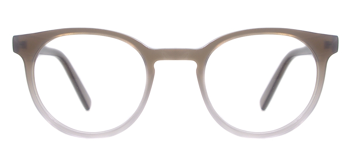 Round Retro Eyeglasses - Brown