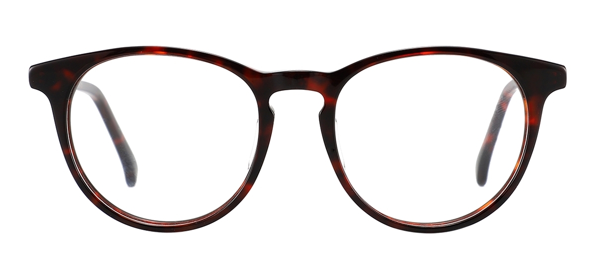 Round Acetate Glasses Frames - Tortoiseshell