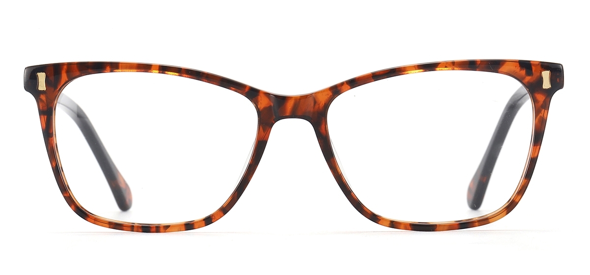 Rectangular Acetate Optical Glasses - Brown