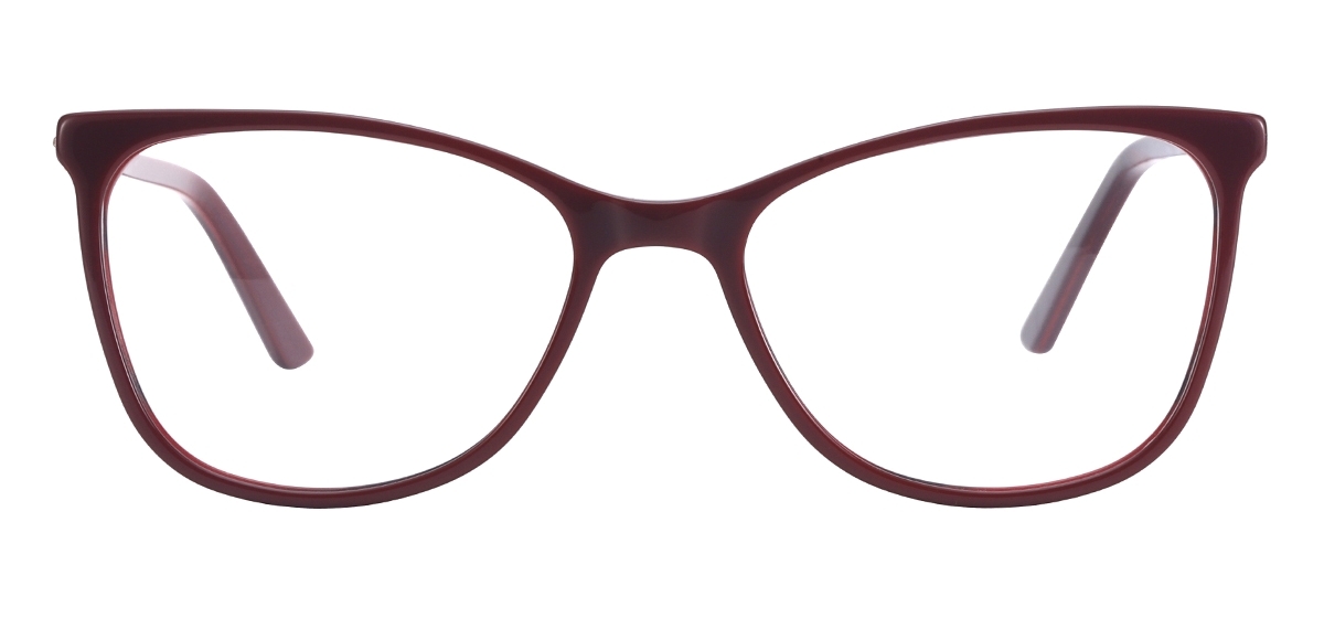 Acetate Cat Eye Glasses - Red