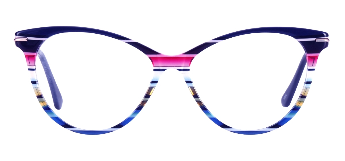 Cat Eye Colorful Glasses - Blue