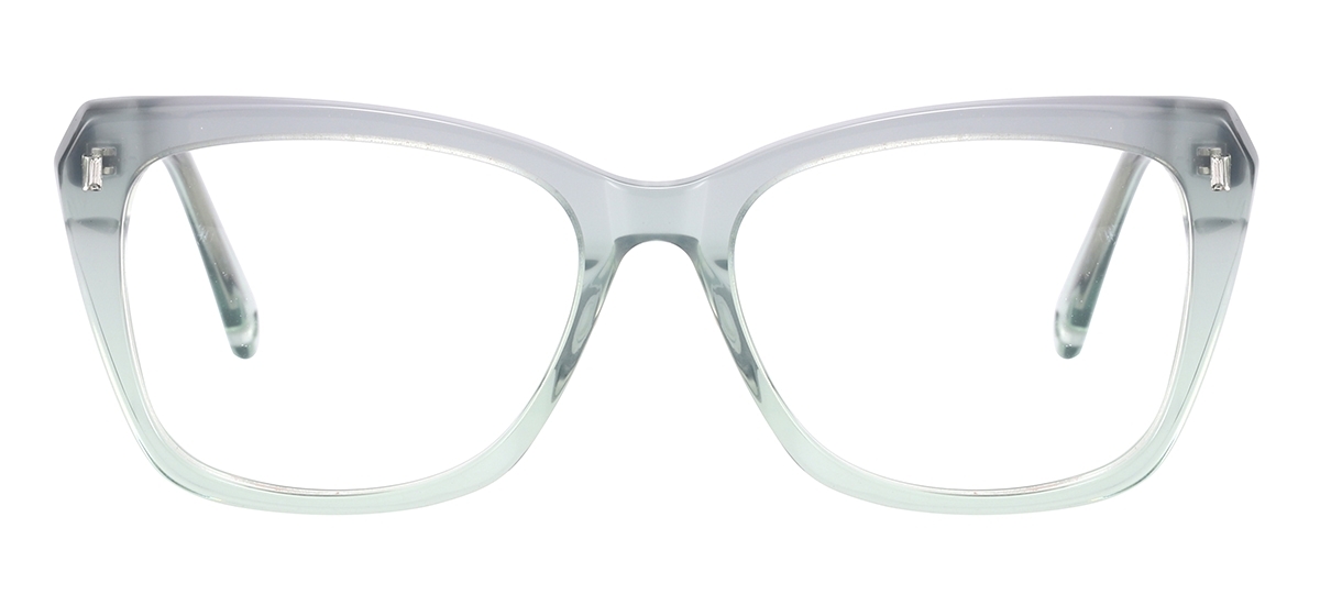Acetate Colorful Glasses - Transparent Green