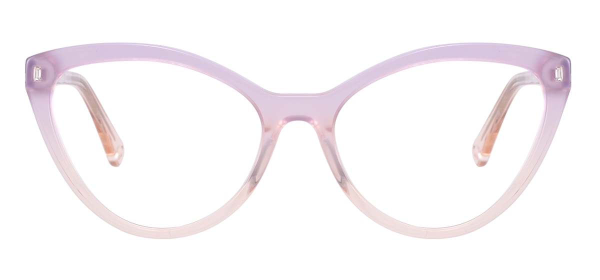 Colorful Cat Eye Glasses - Purple
