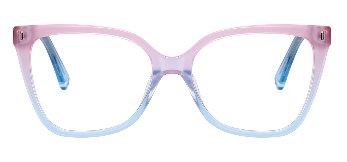 Cat Eye Colorful Glasses - Transparent Purple