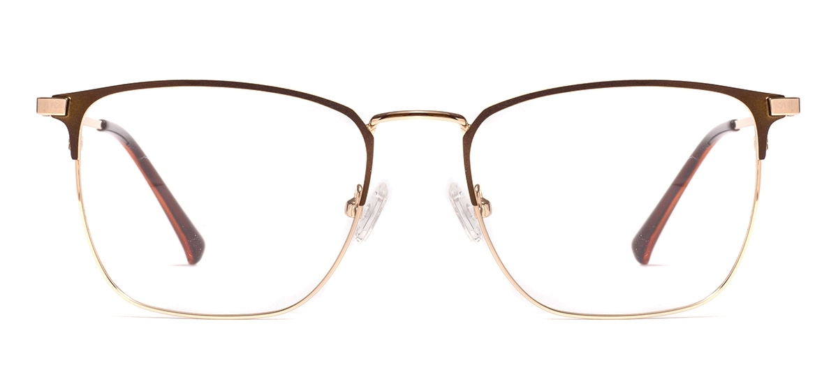 Men and Women Rectangular Eyeglasses - Brown