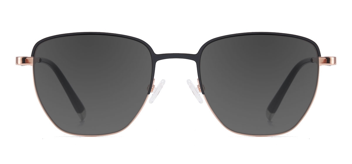 Metal Oversized Sunglasses - Black