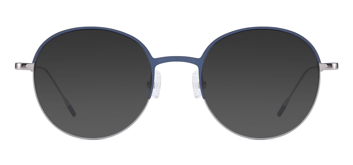 Metal Round Sunglasses - Blue