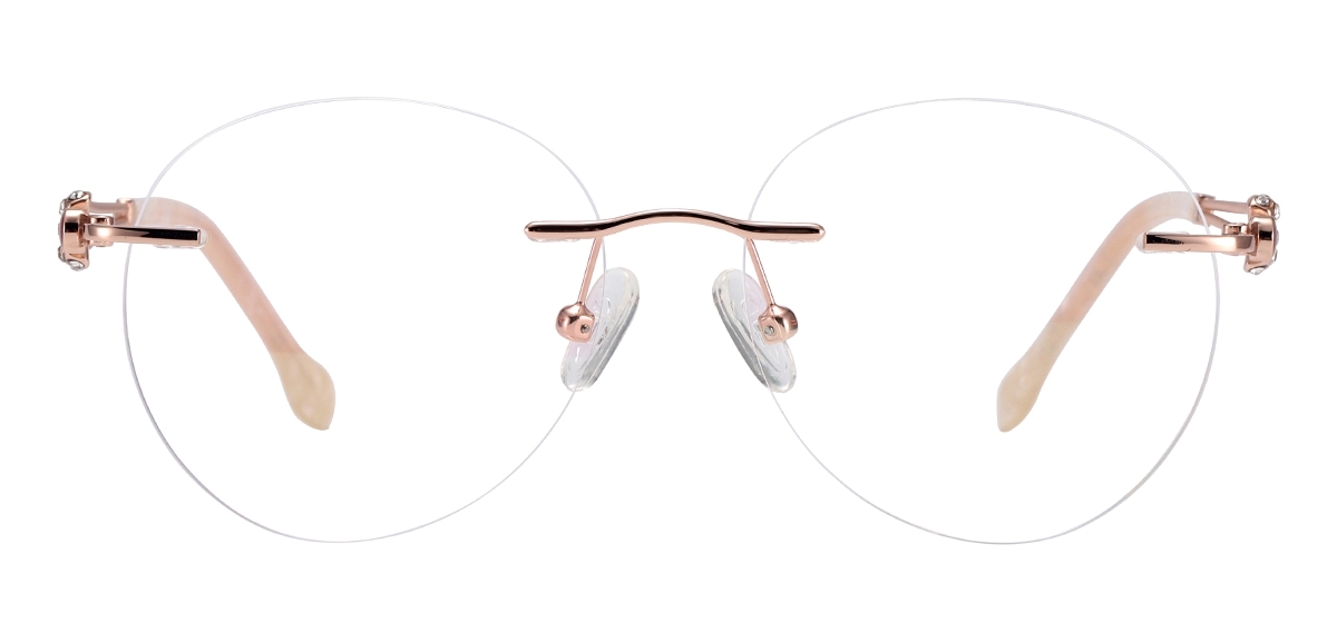 Round Rimless Spectacles