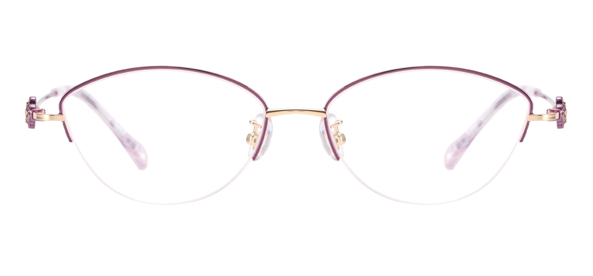 Metal Cat Eye Glasses - Purple