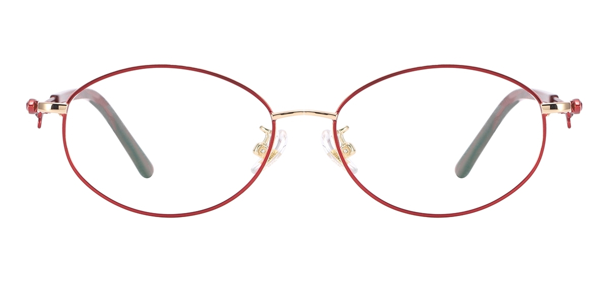 Women Metal Glasses Frame - Red
