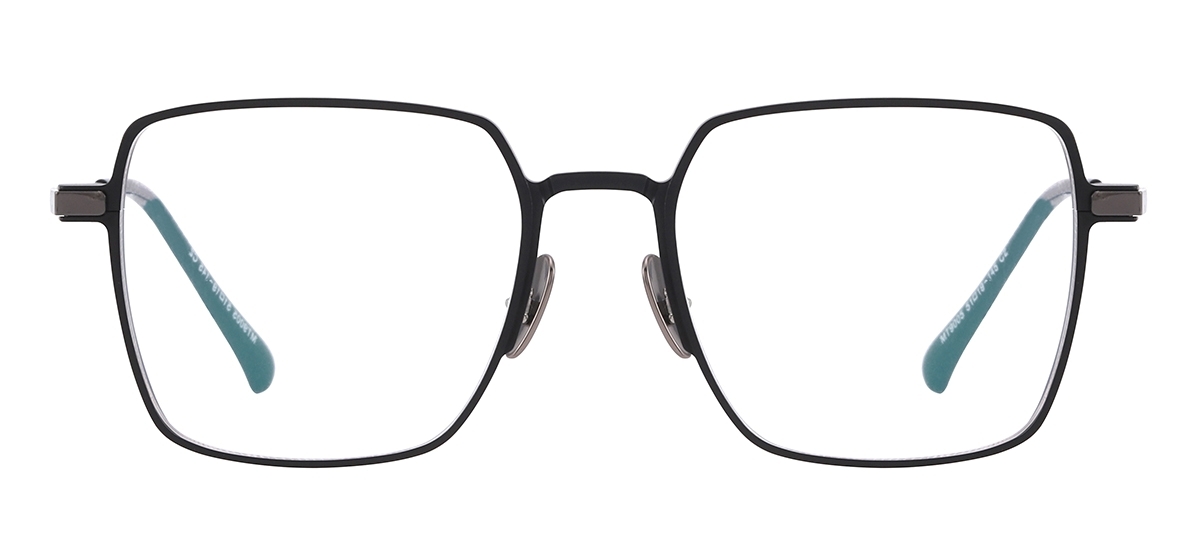 Titanium Men Eyeglasses - Black Gray