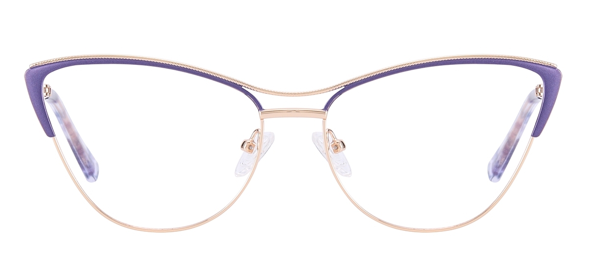 Metal Cat Eye Glasses - Blue