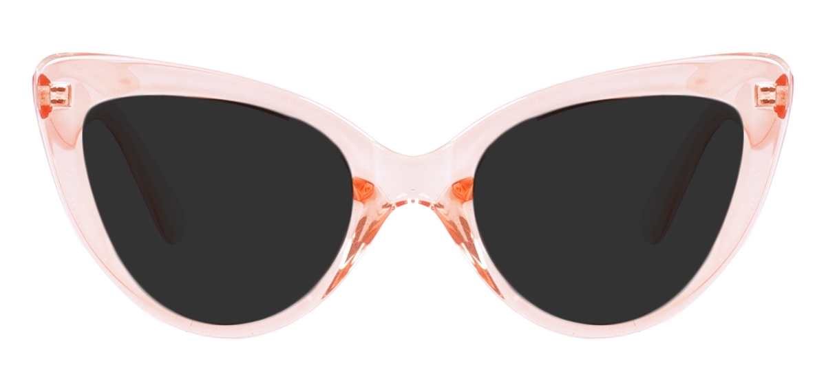 Women Cat Eye Sunglasses - Transparent Pink