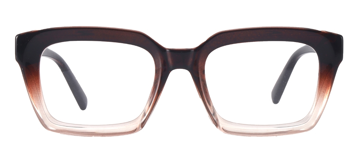 Square Lightweight Glasses - Brown