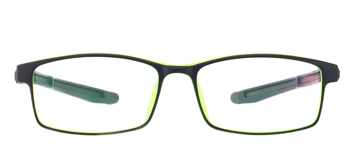 Sports Rectangular Spectacles - Black Green