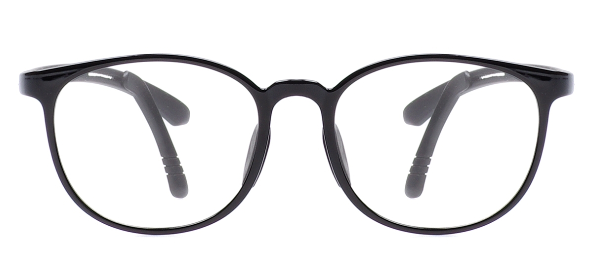 Round Kids Eyeglasses - Black