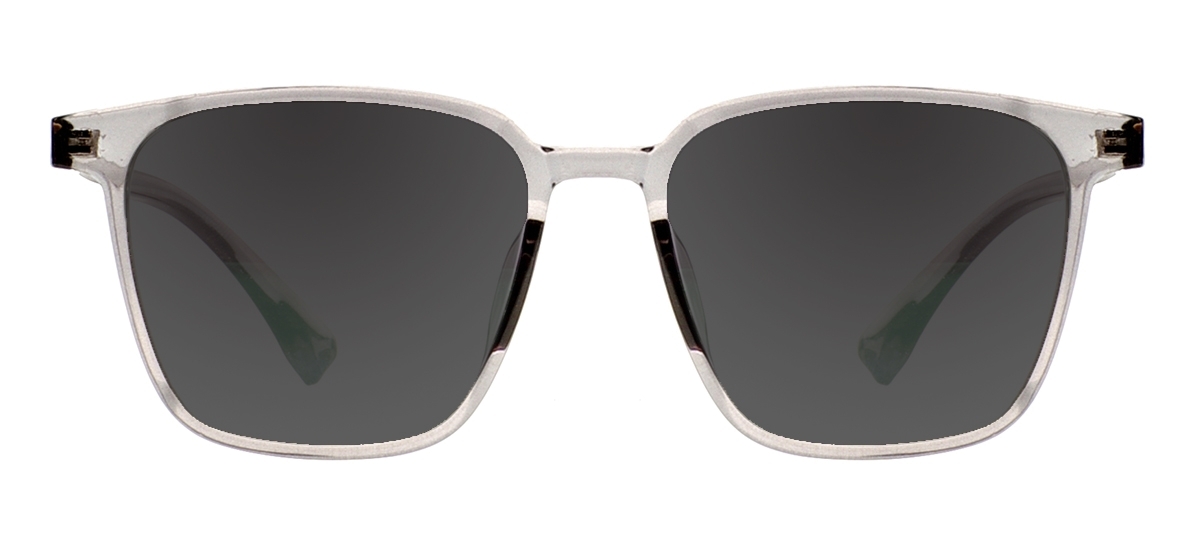 Oversized Sunglasses - Transparent Gray