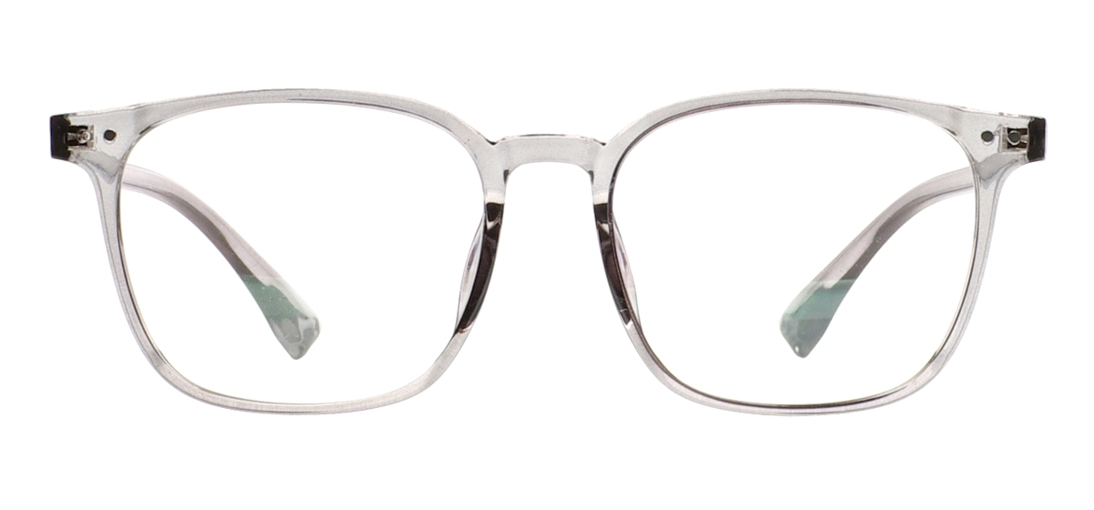 Lightweight Square Eyeglasses - Transparent Gray