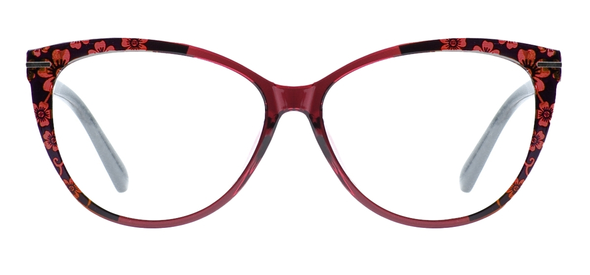Women Cat Eye Glasses - Red