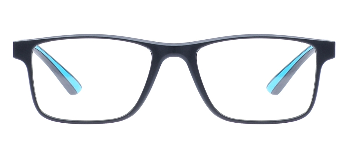 TR90 Rectangular Glasses - Black Blue