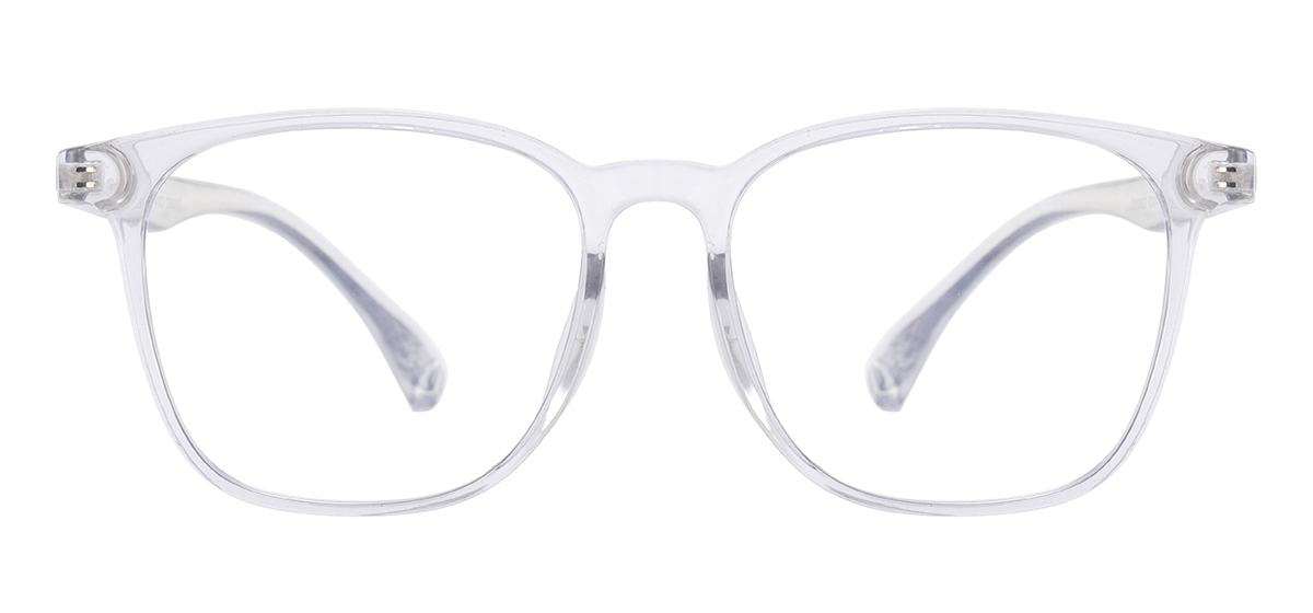 Square Clear Eyeglasses - Transparent Gray