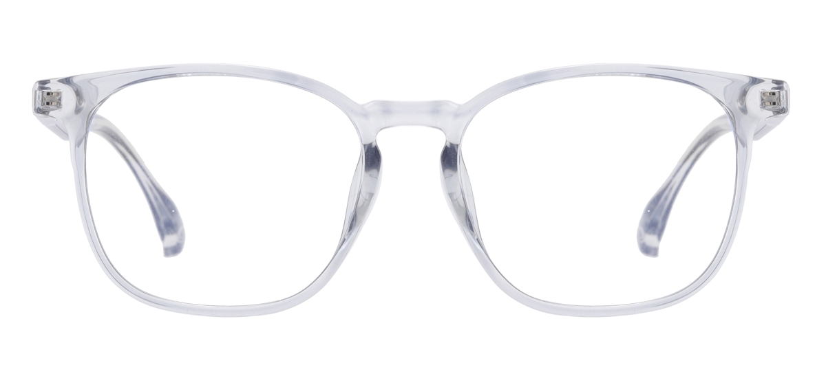 Clear Square Eyeglasses - Transparent Gray