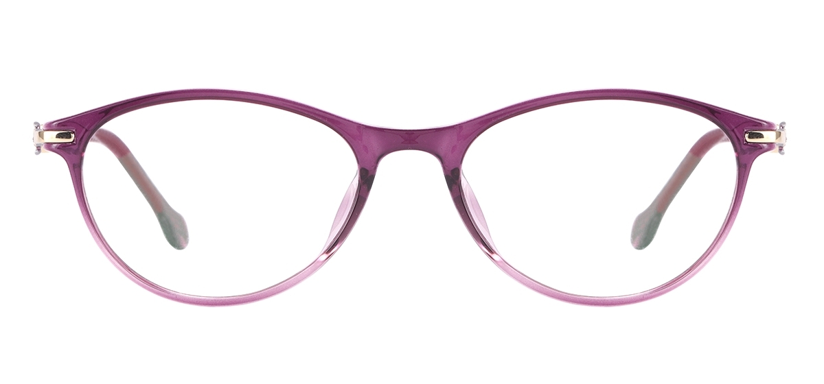 Women Clear Plastic Glasses - Transparent Purple