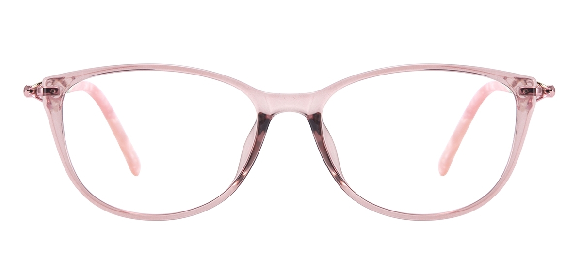 Women Transparent Spectacles - Transparent Pink