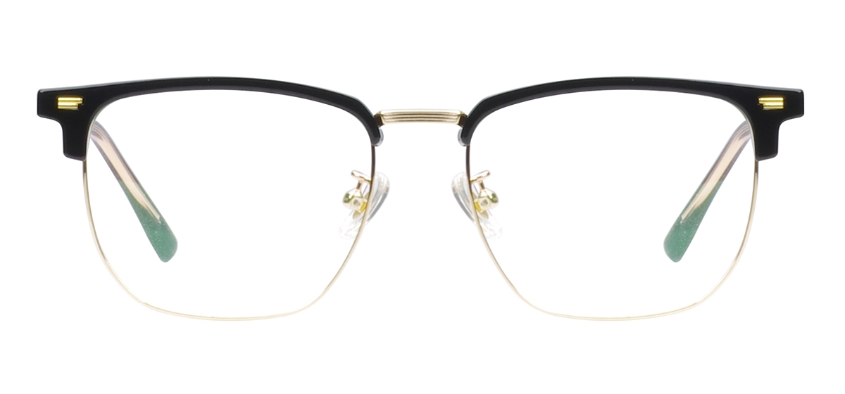 Men Plastic Eyeglasses - Black Gold