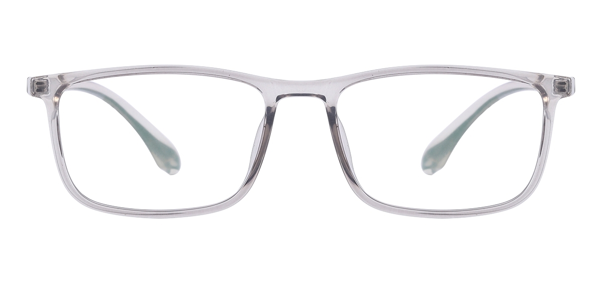 Rectangular Glasses - Transparent Gray