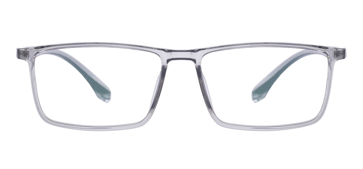 Rectangular Eyeglasses - Transparent Gray