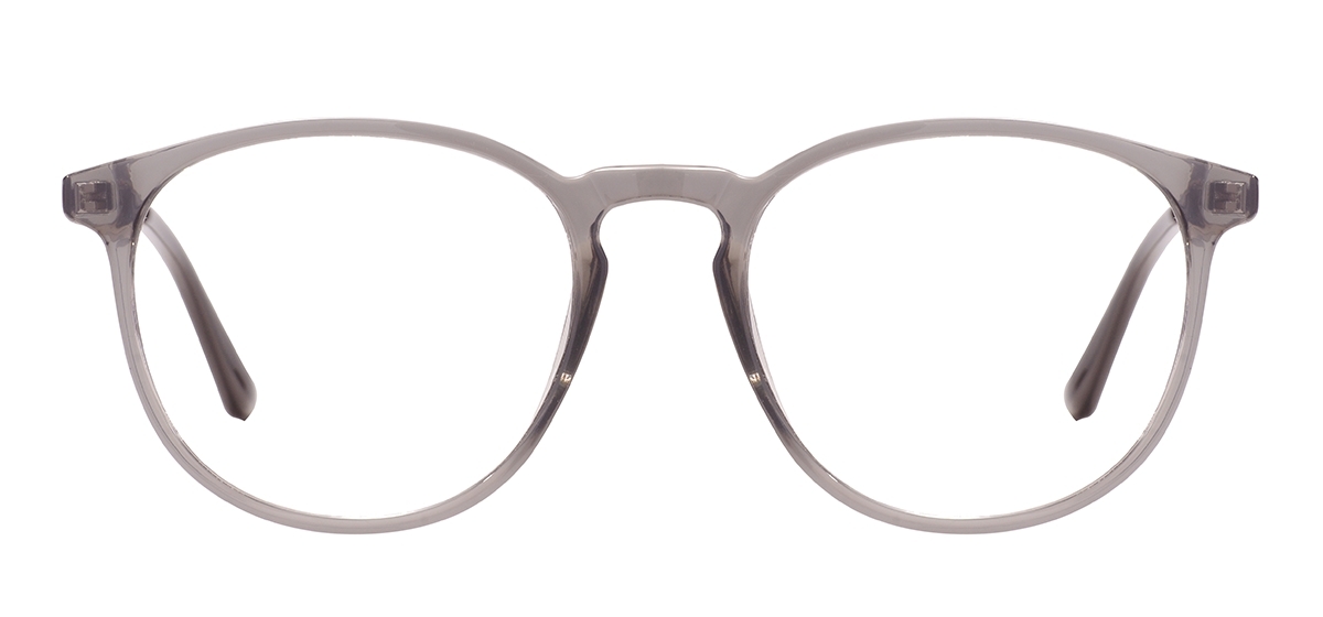 TR Oval Glasses Frames With Spring Hinge - Gray