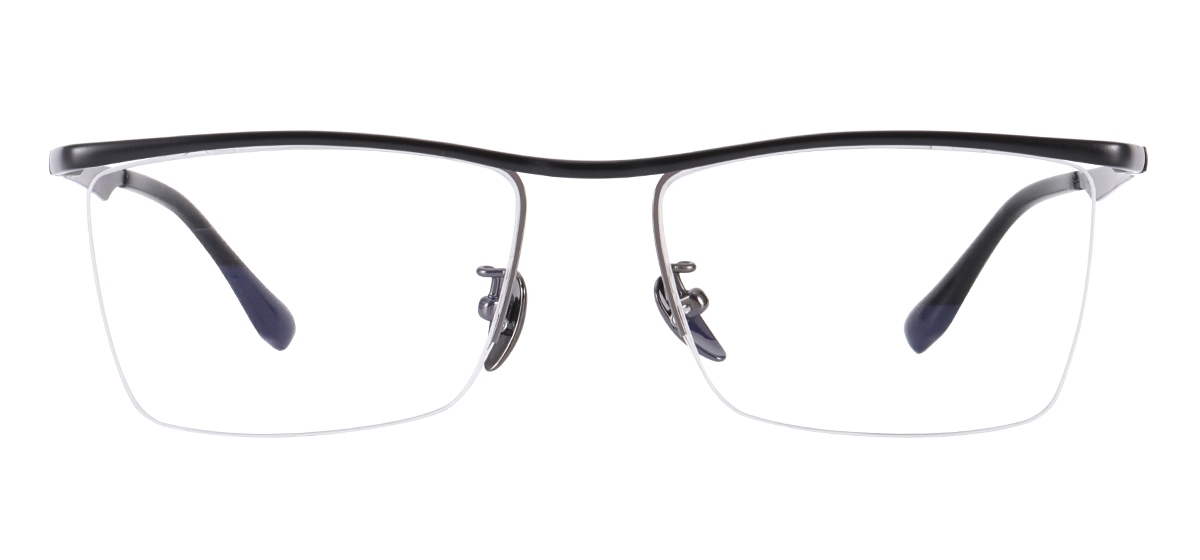 Browline Titanium Eyeglasses - Black