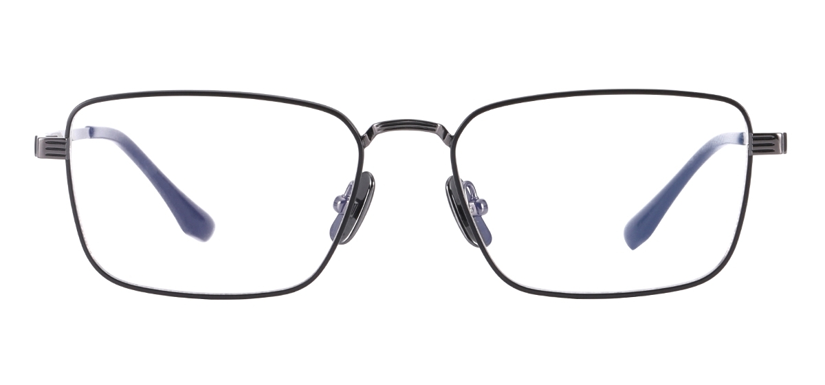 Rectangular Titanium Eyeglasses - Black