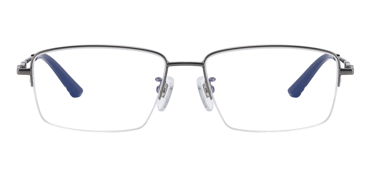 Titanium Half Rim Eyeglasses - Gray