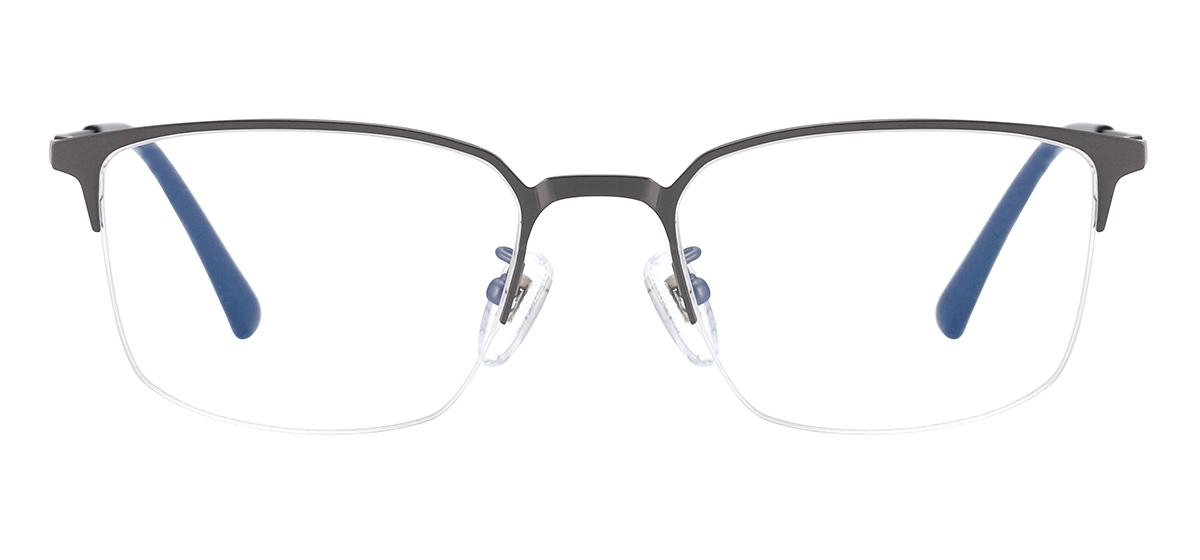 Titanium Half Rim Glasses - Gray