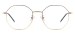 Metal Round Eyeglasses - Gold